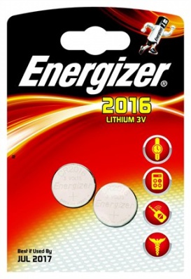 Gombelem, CR2016, 2 db, ENERGIZER